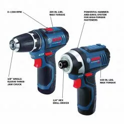 Cheapest 👏 Bosch CLPK22-120 12V Lithium-Ion 3/8 In. Drill Driver And Impact Driver Combo Kit ⭐ -Bosch Tool Official Online bshnclpk22 120 h