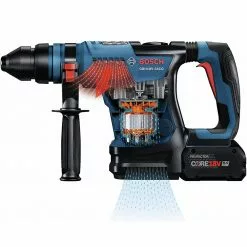 Outlet ⌛ Bosch GBH18V-34CQB24 PROFACTOR 18V Bulldog Brushless Lithium-Ion 1-1/4 In. Cordless Connected-Ready SDS-Plus Rotary 🔨 Hammer Kit With 2 Batteries (8 Ah) ⭐ -Bosch Tool Official Online bshngbh18v 34cqb24 d