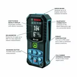 Flash Sale ⭐ Bosch GLM165-27CGL 3.7V BLAZE Connected Green Beam 165 Ft. Cordless Laser Measure Kit (1 Ah) ✔️ -Bosch Tool Official Online bshnglm165 27cgl j