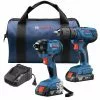 Best reviews of 👍 Bosch GXL18V-26B22 18V 2-Tool Combo Kit With 1/2 In. Compact Drill/Driver And 1/4 In. Hex Impact Driver 💯