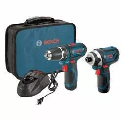 Best Pirce 🥰 Factory Reconditioned Bosch CLPK22-120-RT 12V Max Lithium-Ion 3/8 In. Cordless Drill/Driver And Impact Driver Combo Kit (2 Ah) 👍
