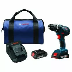 New 👏 Factory Reconditioned Bosch DDS181A-02-RT 18V Lithium-Ion Compact Tough 1/2 In. Cordless Drill Driver Kit (2 Ah) 🎉
