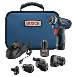 Cheap 🌟 Factory Reconditioned Bosch GSR12V-140FCB22-RT 12V Lithium-Ion Max FlexiClick 5-In-1 1/4 In. Cordless Drill Driver System Kit (2 Ah) 👏