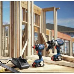 Budget 😍 Factory Reconditioned Bosch GXL18V-224B25-RT 18V Brute Tough Connected-Ready EC Brushless Li-Ion 1/2 In. Cordless 🔨 Hammer Drill Driver / 1/4 / 1/2 In. 2-In-1 Impact Driver Combo Kit (4 Ah) 🌟 -Bosch Tool Official Online bshrgxl18v 224b25 rt e