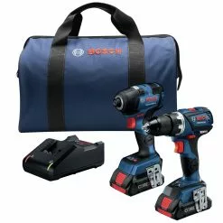 Best Pirce 👍 Factory Reconditioned Bosch GXL18V-238B25-RT 18V Compact Tough Connected-Ready EC Brushless Lithium-Ion 1/2 In. Cordless Drill Driver / 1/4 In. Hex Impact Driver Combo Kit With 2 Batteries (4 Ah) 🥰