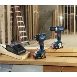 Best Pirce 👍 Factory Reconditioned Bosch GXL18V-238B25-RT 18V Compact Tough Connected-Ready EC Brushless Lithium-Ion 1/2 In. Cordless Drill Driver / 1/4 In. Hex Impact Driver Combo Kit With 2 Batteries (4 Ah) 🥰 -Bosch Tool Official Online bshrgxl18v 238b25 rt e