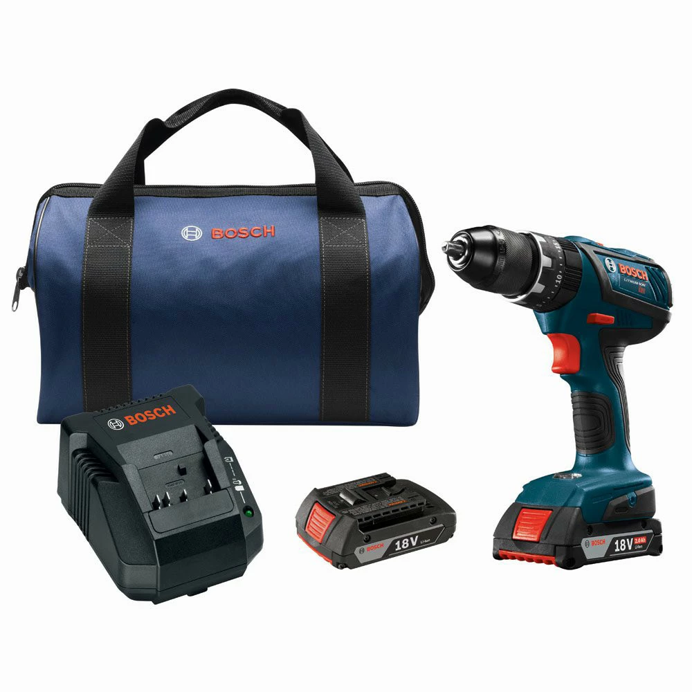 Promo ❤️ Factory Reconditioned Bosch HDS181A-02-RT 18V Lithium-Ion 1/2 In. Cordless 🔨 Hammer Drill Driver Kit (2 Ah) 🔔 1 Promo ❤️ Factory Reconditioned Bosch HDS181A-02-RT 18V Lithium-Ion 1/2 In. Cordless 🔨 Hammer Drill Driver Kit (2 Ah) 🔔