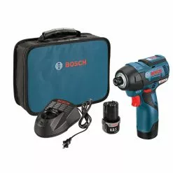 Flash Sale ⭐ Factory Reconditioned Bosch PS42-02-RT 12V MAX 2.0 Ah Cordless Lithium-Ion EC Brushless 1/4 In. Hex Impact Driver Kit 😉